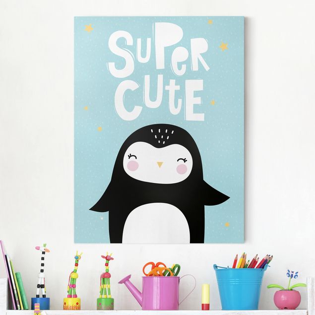 Wandbilder XXL Super Cute Pinguin