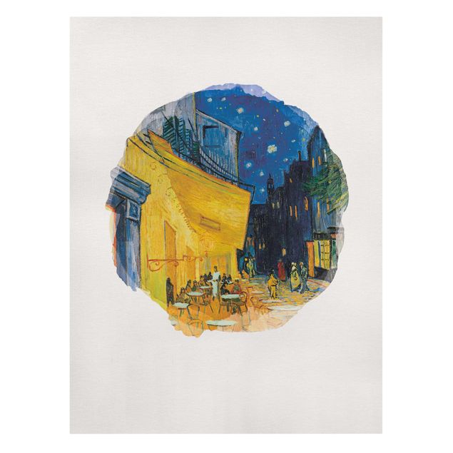 Kunstdrucke auf Leinwand Wasserfarben - Vincent van Gogh - Café-Terrasse in Arles