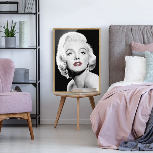 Wandbilder Marilyn mit Ohrschmuck