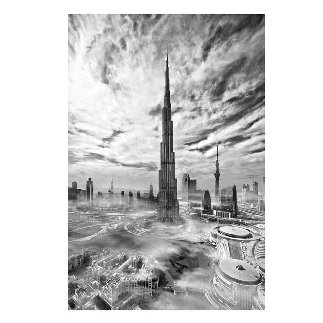 Leinwandbild - Dubai Super Skyline - Hochformat 3:2