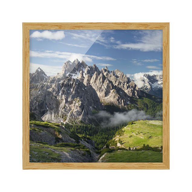 Bild mit Rahmen - Italienische Alpen - Quadrat 1:1