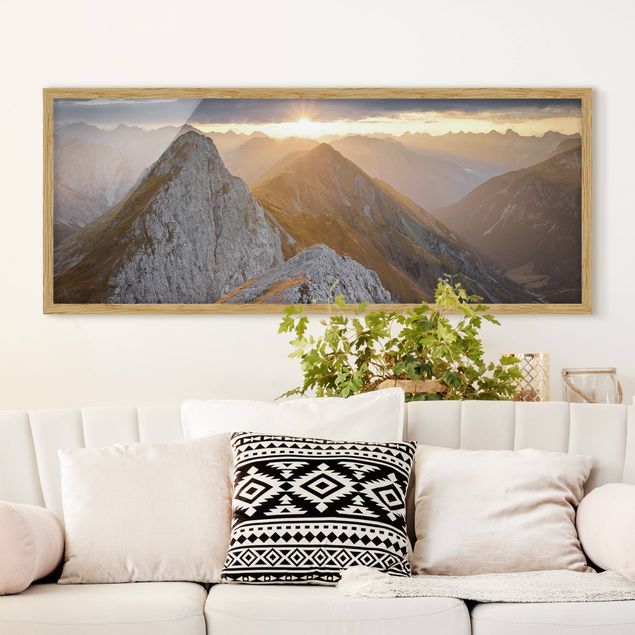 Landschaftsbilder mit Rahmen Lechtaler Alpen