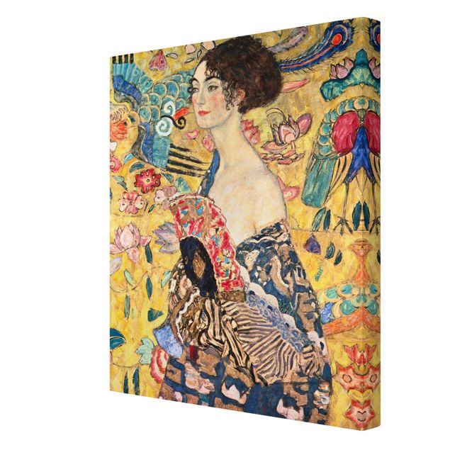 Schöne Wandbilder Gustav Klimt - Dame mit Fächer