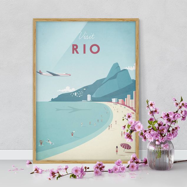 Natur Bilder mit Rahmen Reiseposter - Rio de Janeiro