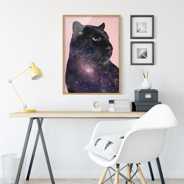 Bilder für die Wand Panther mit Galaxie