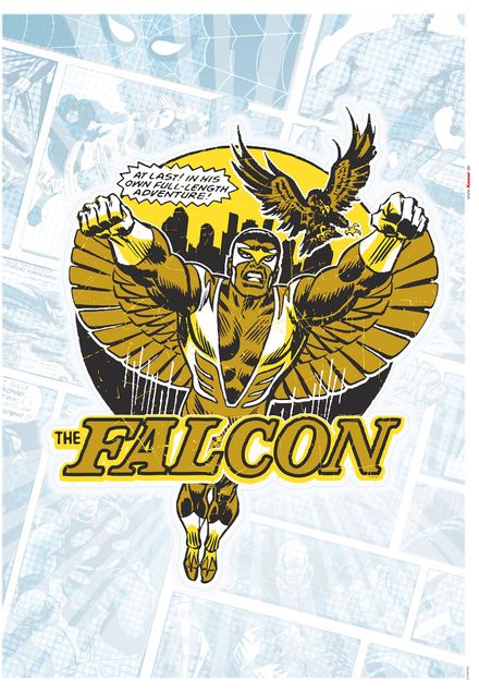 Wandaufkleber Falcon Gold Comic Classic
