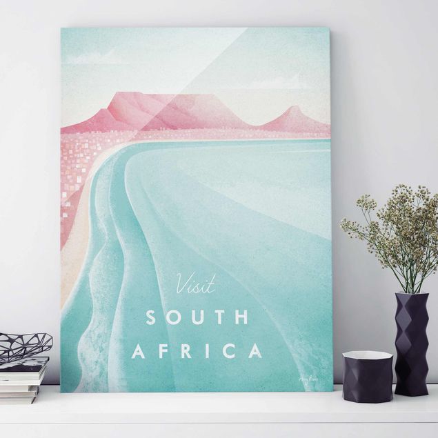 Glasbilder Meer Reiseposter - Südafrika