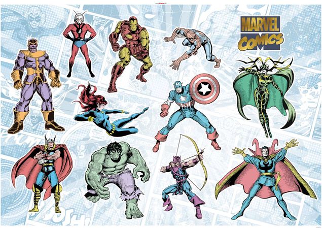 Wandsticker Marvel Comics Collection