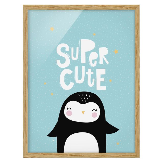 Gerahmte Bilder Super Cute Pinguin