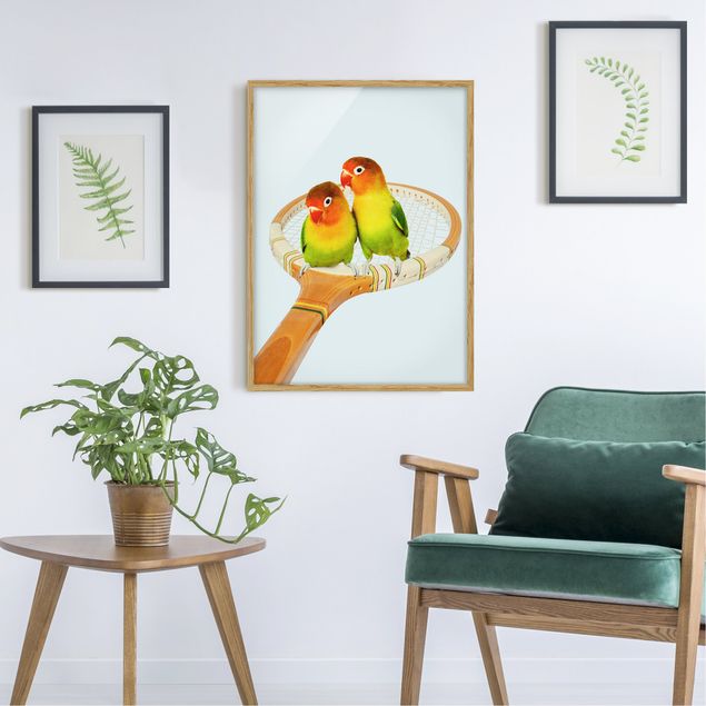 Wandbilder Tennis mit Vögeln