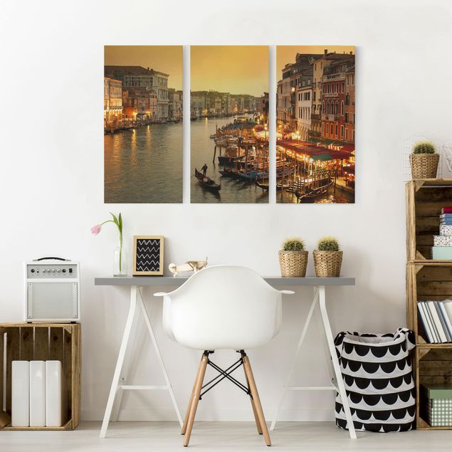 Moderne Leinwandbilder Wohnzimmer Großer Kanal von Venedig