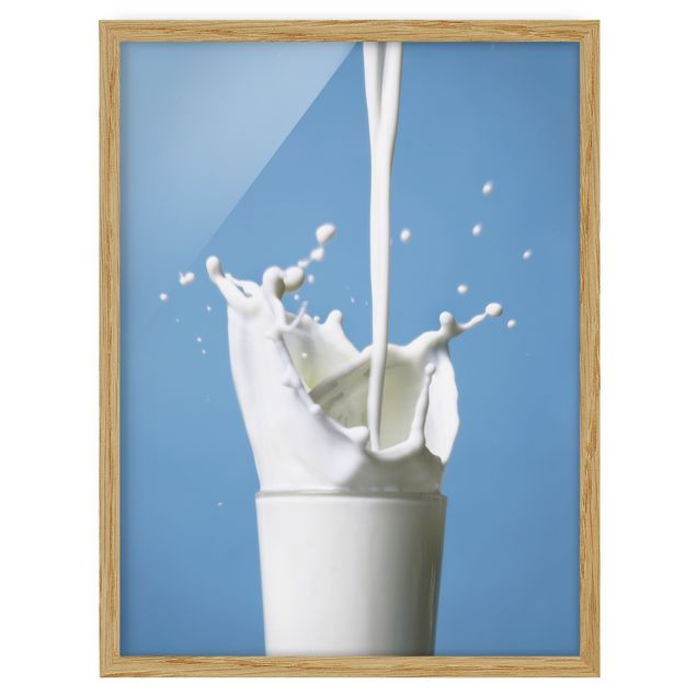 Bild mit Rahmen - Milk - Hochformat 3:4