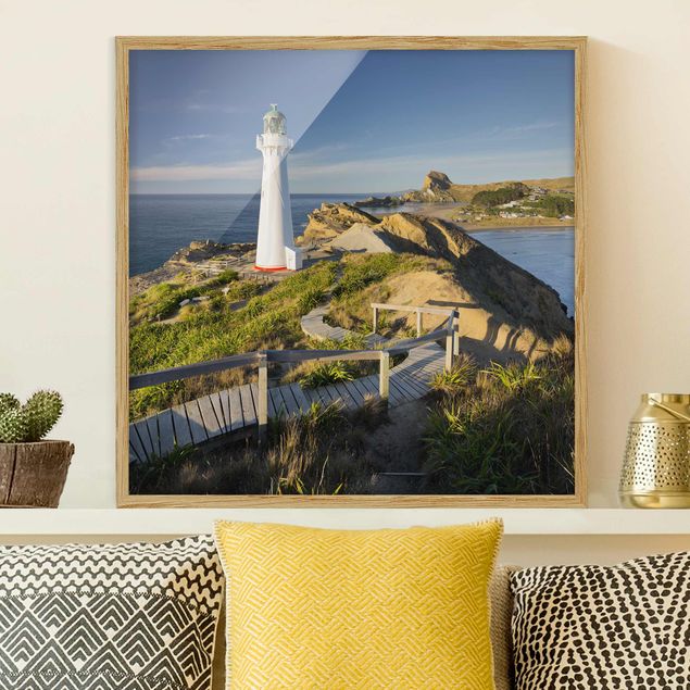 Gerahmte Bilder Natur Castle Point Leuchtturm Neuseeland