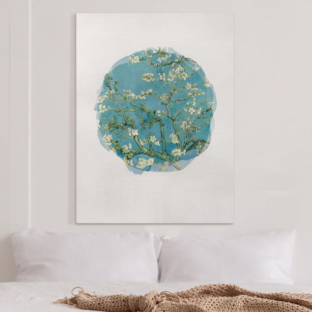 Leinwandbilder XXL Wasserfarben - Vincent van Gogh - Mandelblüte