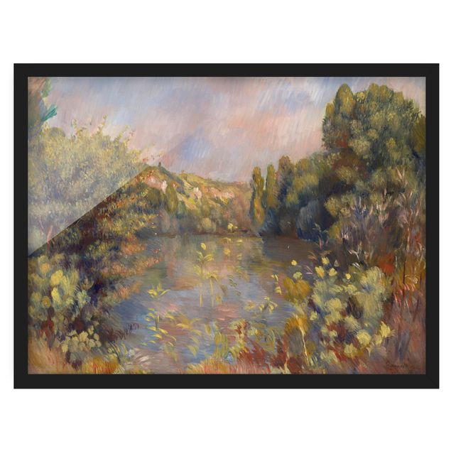 Bild mit Rahmen - Auguste Renoir - Landschaft mit See - Querformat 3:4