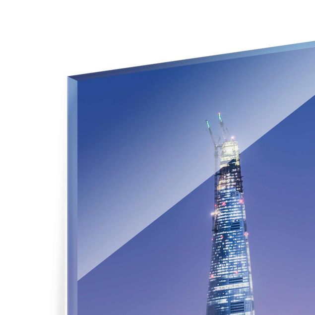 Glasbild - Lotte World Tower bei Nacht - Panel