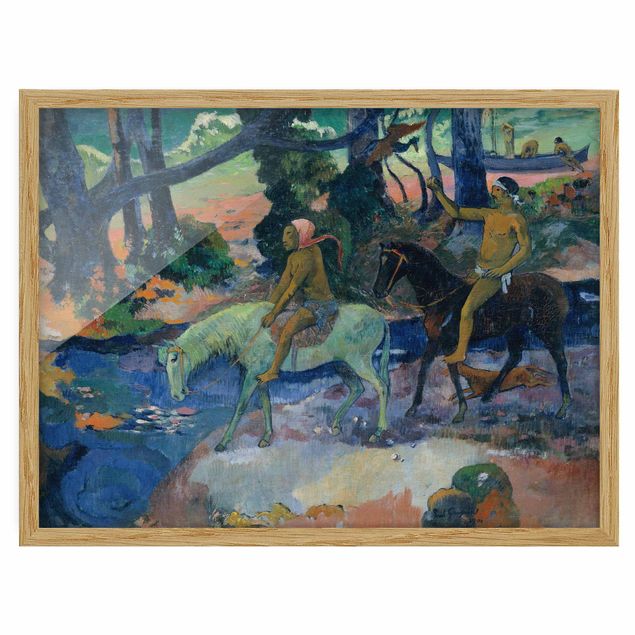 Gerahmte Kunstdrucke Paul Gauguin - Die Flucht