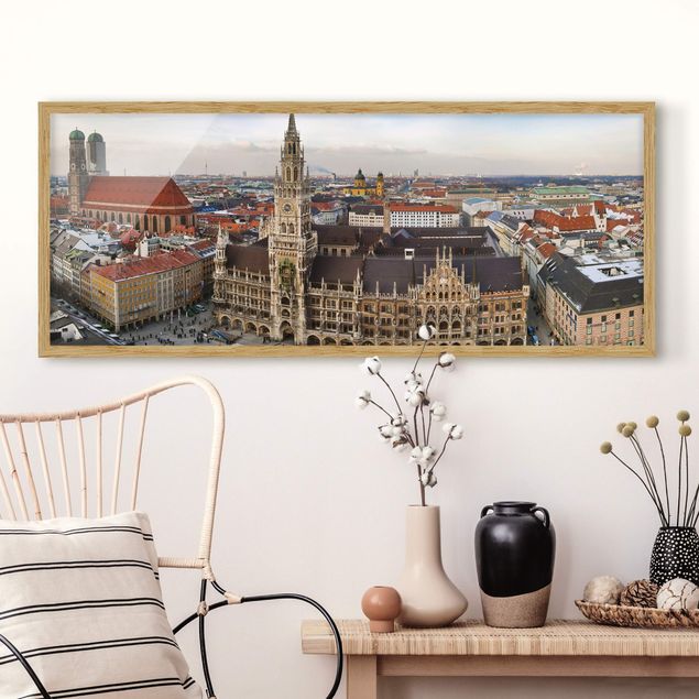 Wandbilder mit Rahmen City of Munich
