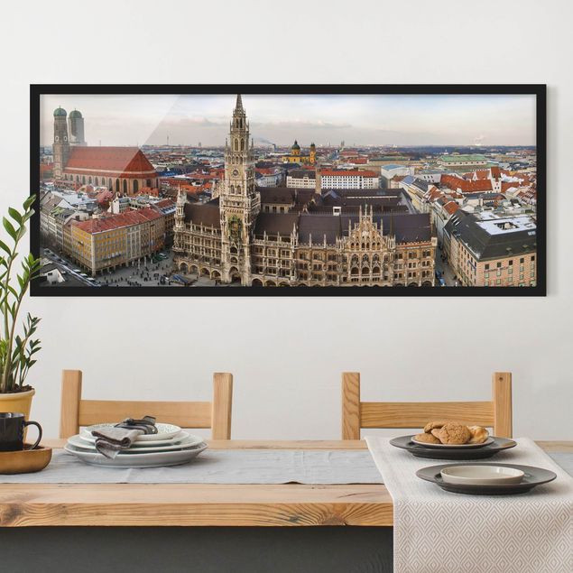Wandbilder mit Rahmen City of Munich