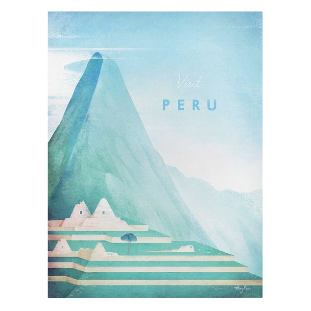 Retro Wandbilder Reiseposter - Peru