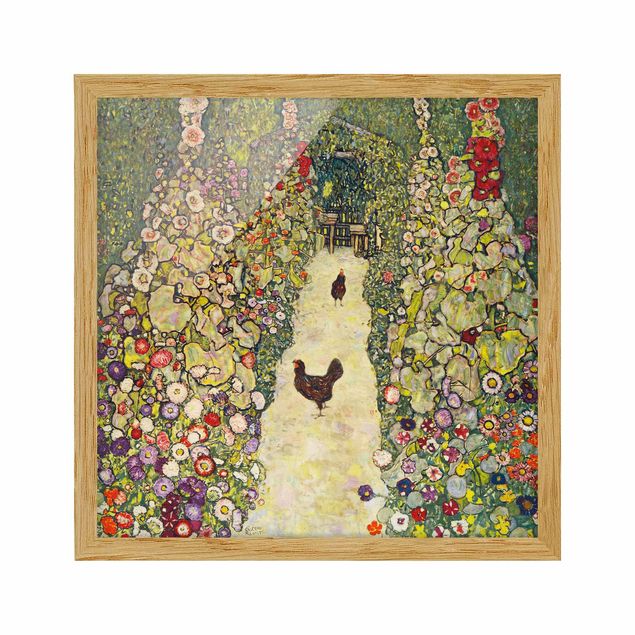 Gustav Klimt Bilder Gustav Klimt - Gartenweg mit Hühnern