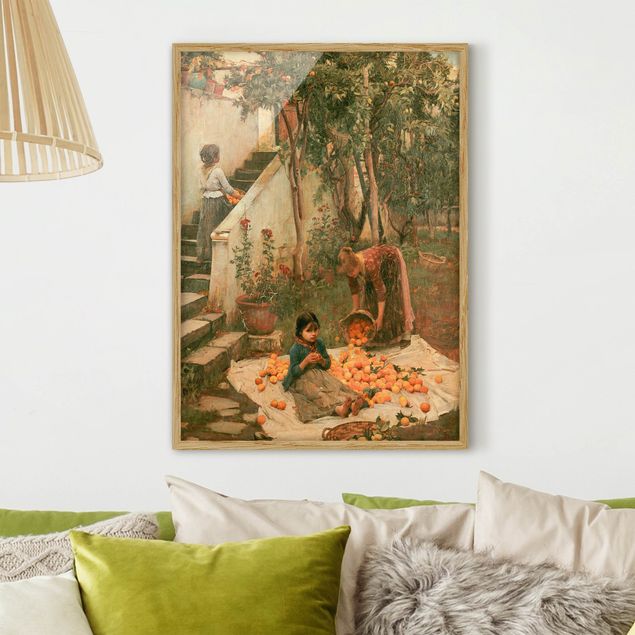 Kunstdruck Bilder mit Rahmen John William Waterhouse - Die Orangenpflücker