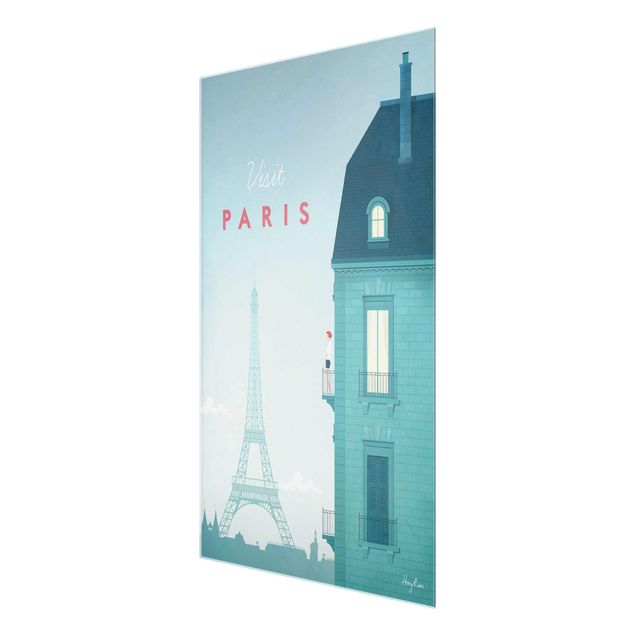 Bilder auf Glas Reiseposter - Paris