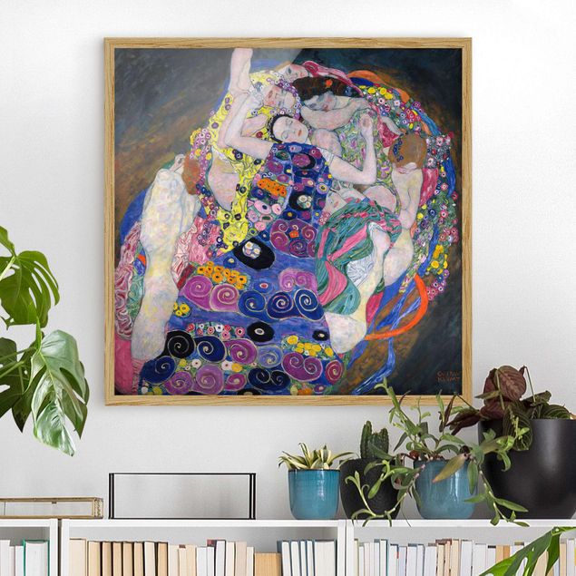 Kunstdrucke mit Rahmen Gustav Klimt - Die Jungfrau
