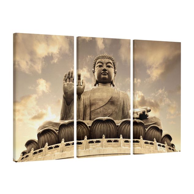 Bilder für die Wand Großer Buddha sepia