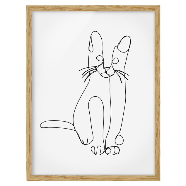 Bilder für die Wand Katze Line Art