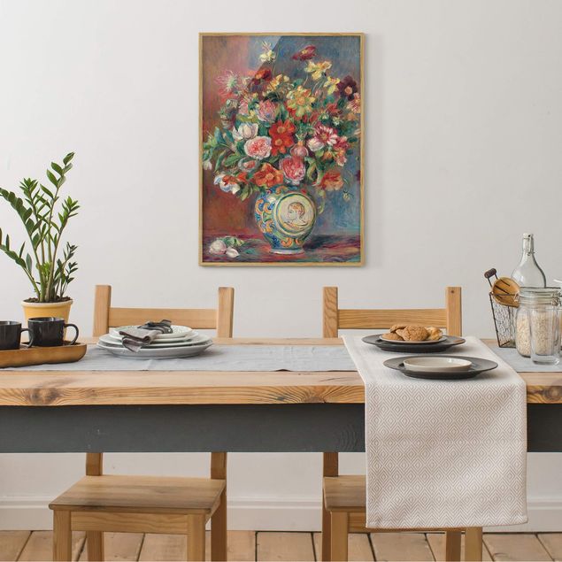Kunstdrucke mit Rahmen Auguste Renoir - Blumenvase