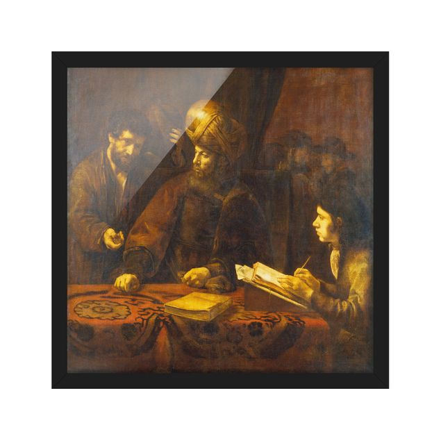 Bild mit Rahmen - Rembrandt van Rijn - Gleichnis von Arbeitern - Quadrat 1:1