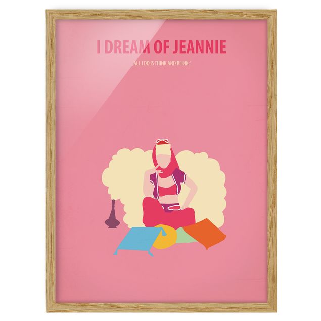 Bild mit Rahmen - Filmposter I dream of Jeannie - Hochformat 4:3