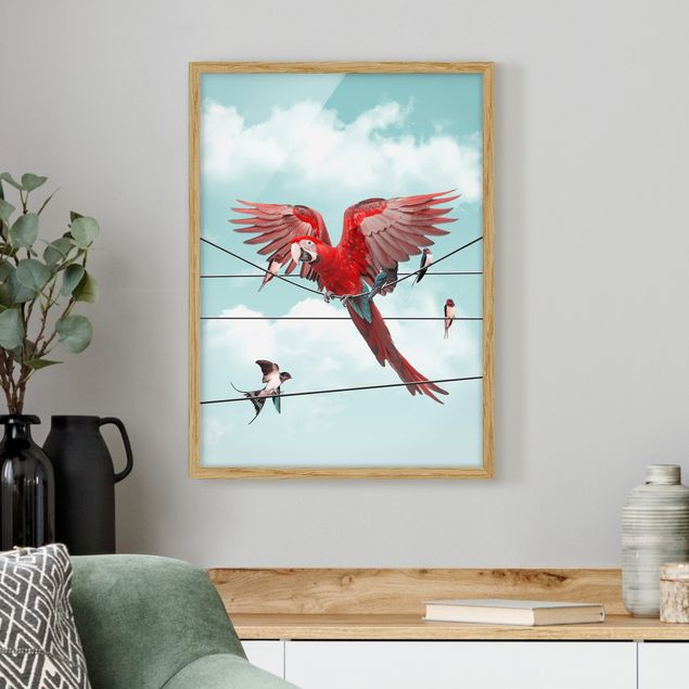 Wandbilder Tiere Himmel mit Vögeln