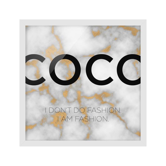 Bild mit Rahmen - Coco - I don't do fashion - Quadrat 1:1