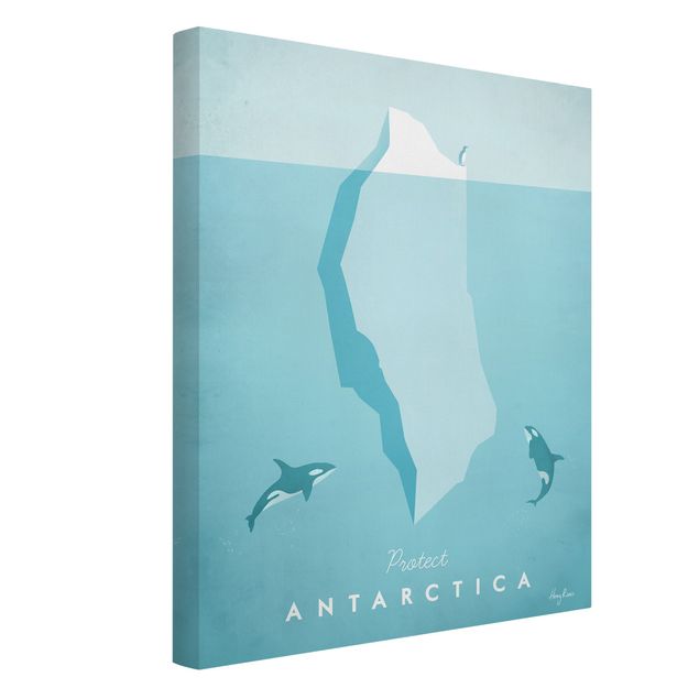 Leinwandbilder Strand und Meer Reiseposter - Antarktis