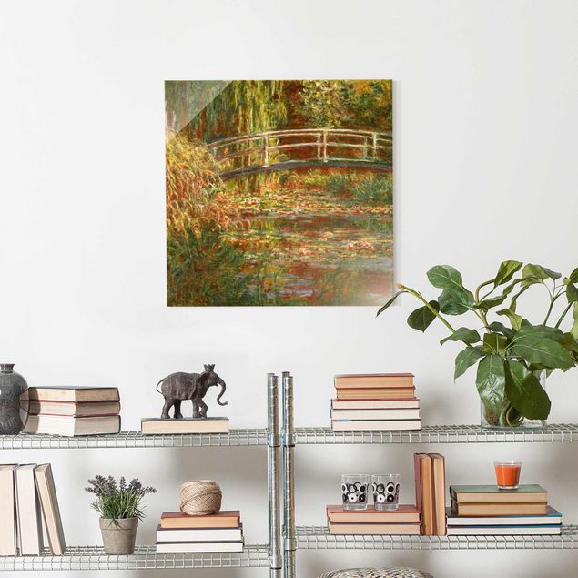 Kunstdrucke Impressionismus Claude Monet - Seerosenteich und japanische Brücke (Harmonie in rosa)