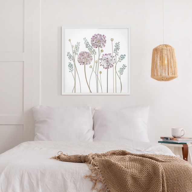 Bilder mit Rahmen Allium Illustration