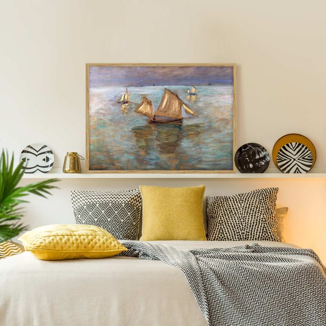 Gerahmte Kunstdrucke Claude Monet - Fischerboote
