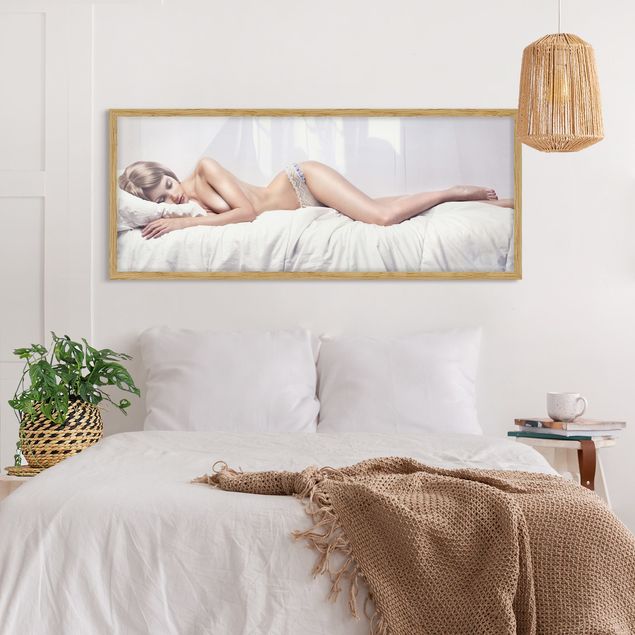 Bild mit Rahmen - Sleeping Beauty - Panorama Querformat