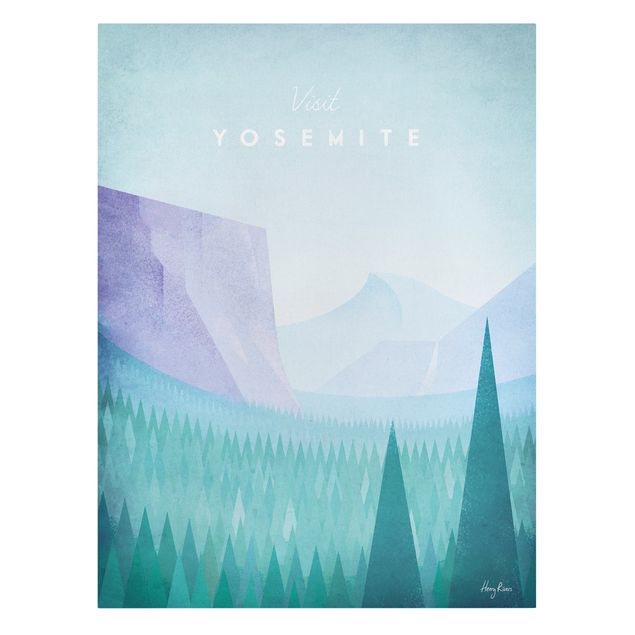 Leinwand Kunstdruck Reiseposter - Yosemite Park