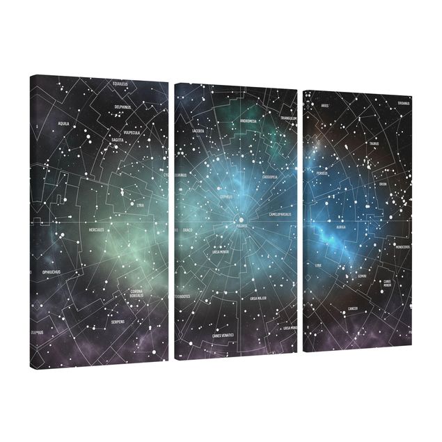 Bilder für die Wand Sternbilder Karte Galaxienebel