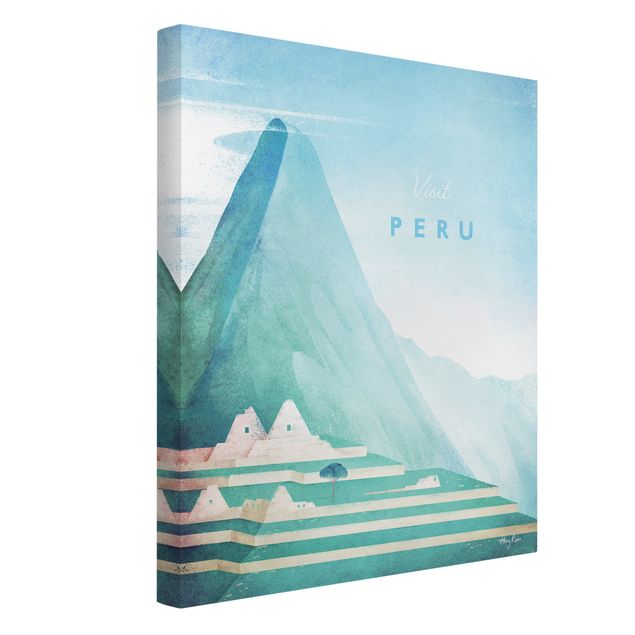 Leinwandbild Kunstdruck Reiseposter - Peru