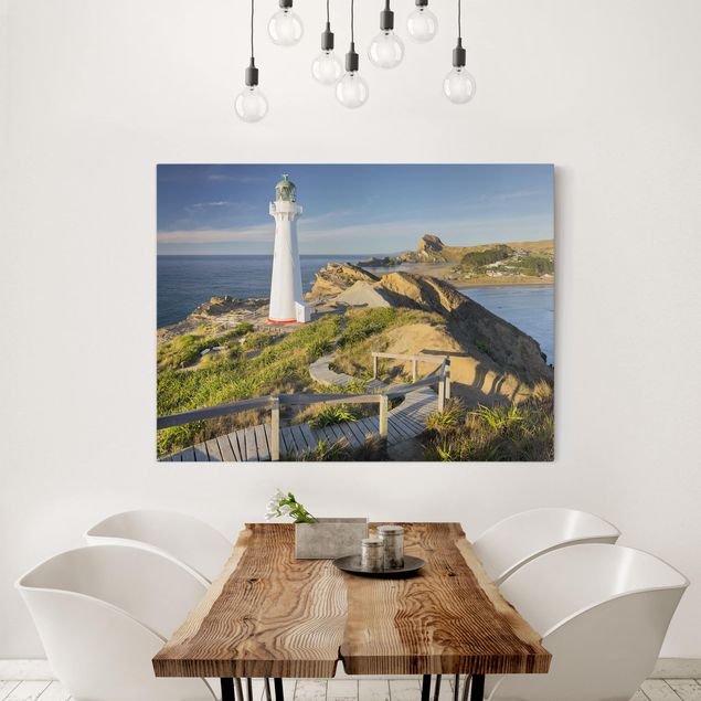 Leinwandbilder Steine Castle Point Leuchtturm Neuseeland