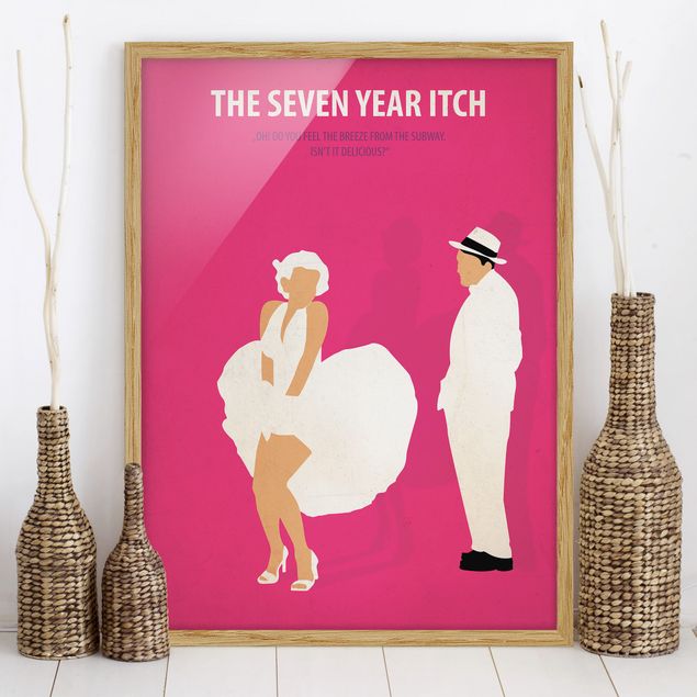 Kunstdrucke mit Rahmen Filmposter The seven year itch