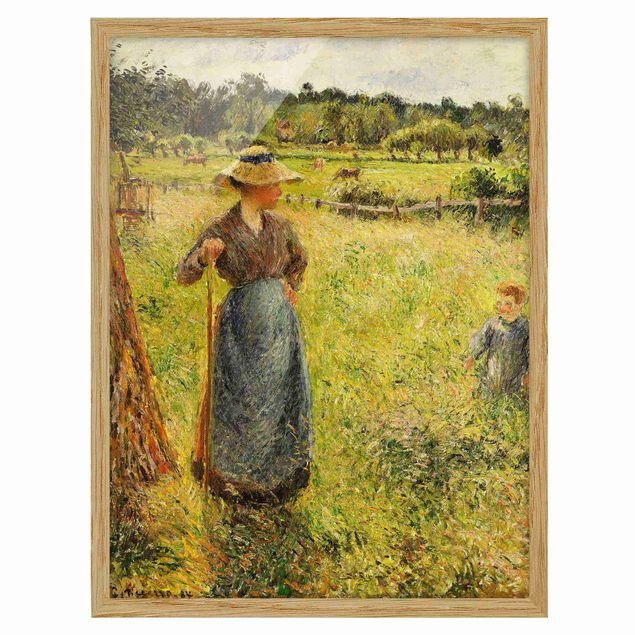 Post Impressionismus Bilder Camille Pissarro - Die Heumacherin