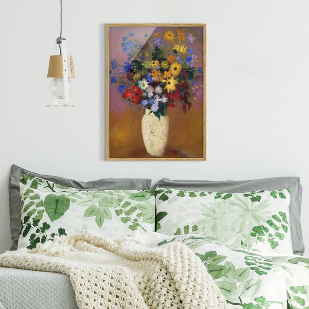Kunstdrucke mit Rahmen Odilon Redon - Blumen in einer Vase