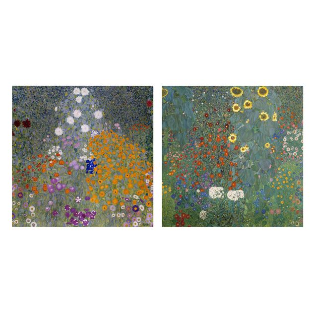 Wandbilder Stillleben Gustav Klimt - Im grünen Garten