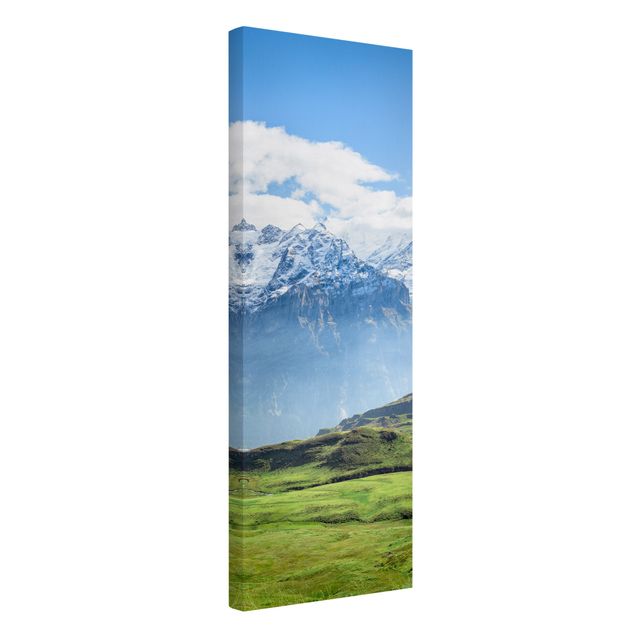 Leinwand Kunstdruck Schweizer Alpenpanorama