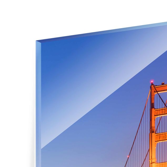 Glasbild - Golden Gate Bridge am Abend - Panel